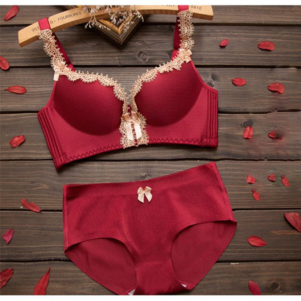 

intimates women bra set plus sizes bra brief sets push up bras for women panty underwear set brassiere femme sujetador, Red;black