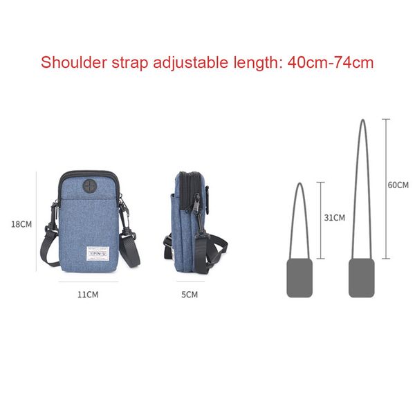 

multifunctional waist bag neck hanging bags adjustable belt waterproof phone bags with earphone hole popular