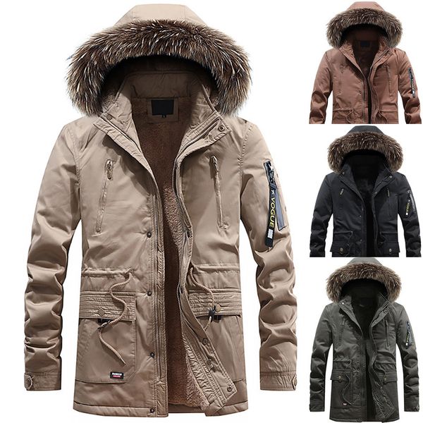 

2018 new autumn man casual jacket fashion men's autumn winter casual pocket button zipper hoodie thermal coat jaqueta, Black;brown