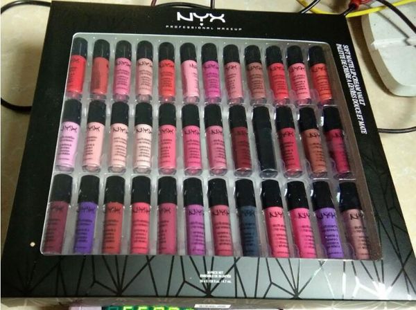 Acheter Nyx Soft Matte Lip Cream Nyx Set Rouge à Lèvres Gloss Brillant Mat Pas De Fading Doux Velours Lèvres Maquillage 36 Couleurs Set Expédition De