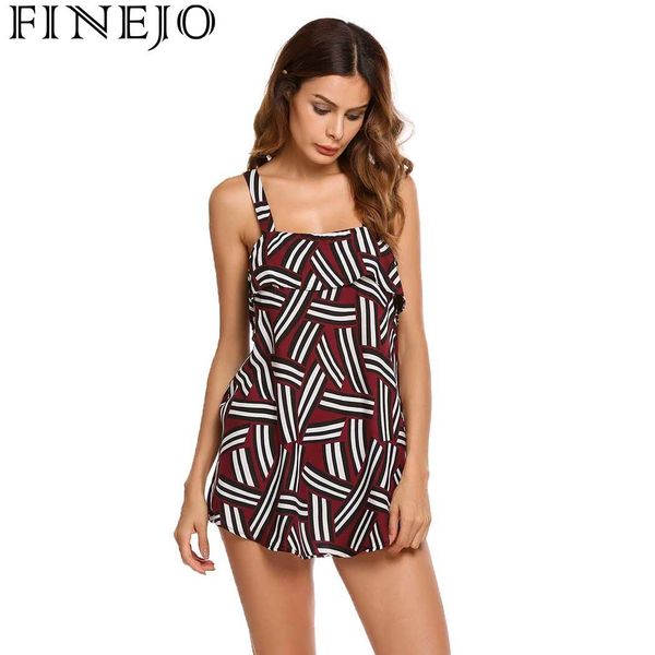 

finejo fashion spaghetti strap sleeveless print tank women, White