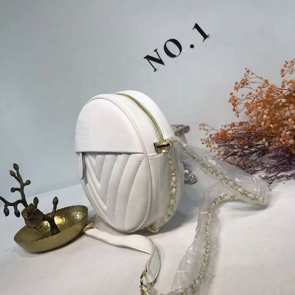 

freeship 2018 newest Women pu Luxury gold Chain Messenger Bag crossbody shoulder bucket girl small round bag