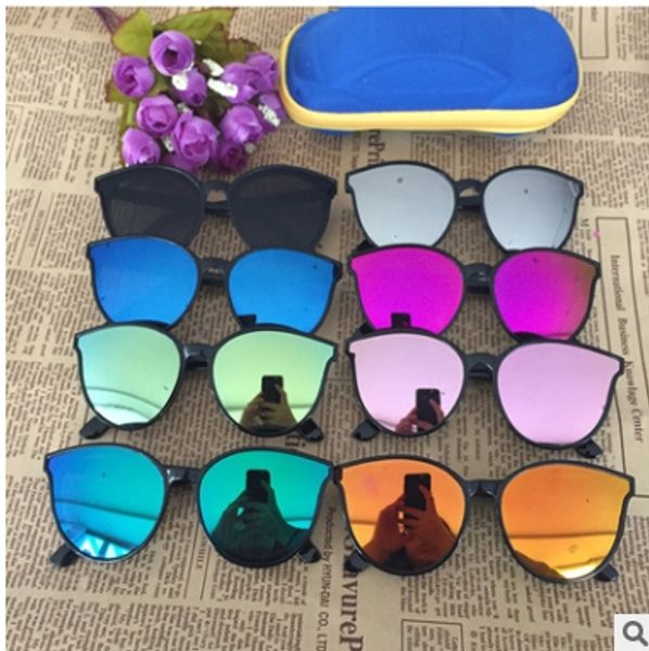 Katzenauge Kindersonnenbrille Retro Kindersonnenbrille für Jungen und Mädchen Spiegelschirme UV400 1397