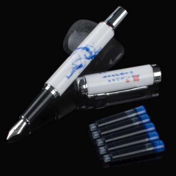 

jinhao ink pen ceramics fountain pen writing metal pens caneta stationery office school supplies