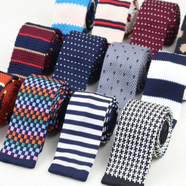 

fashion ties for men knitted knit leisure striped ties skinny narrow slim neck skinny woven cravat, Blue;purple