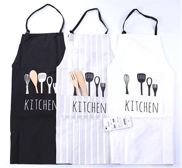 

2017 new women men kitchen aprons commercial restaurant home bib spun poly cotton simplicity kitchen aprons