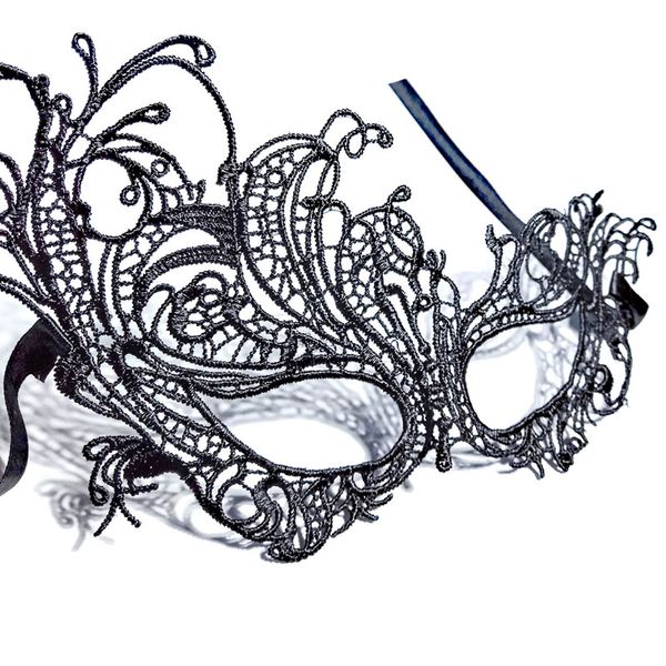 Sexy Lady Halloween Lace Mask Ritaglio Maschera per gli occhi Lady Sexy Mardi Gras Maschere per Masquerade Party NightClub