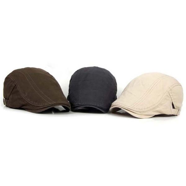 

beret flat cap men baker vintage linen cotton linen hat golf cap beret flat, Black;white