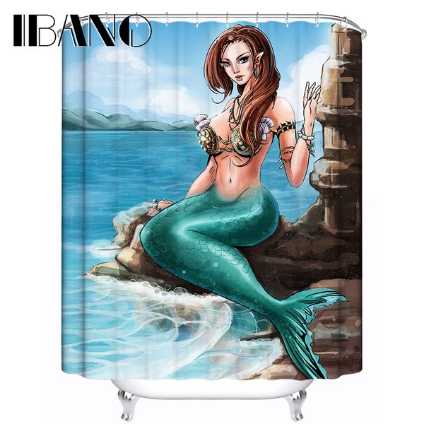 

mermaid shower curtain customized shower curtain waterproof bathroom fabric 60x72" quality for the bathroom