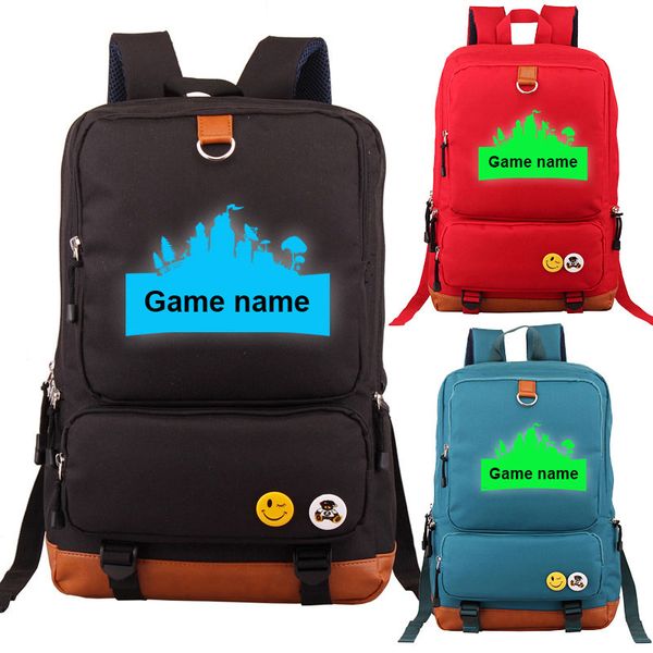 Fluorescent Blue Green Roblox Games Battle Boy Girl School Bag Women Bagpack Teenagers Schoolbags Canvas Men Student Backpack School Bags Messenger - 