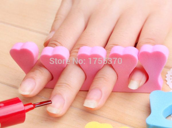 

professional nail art toe finger separators soft polish manicure pedicure foam sponge gel uv beauty tools 2 pcs/lot