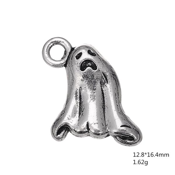 

ghost charm for halloween decoration other customized jewelry, Bronze;silver