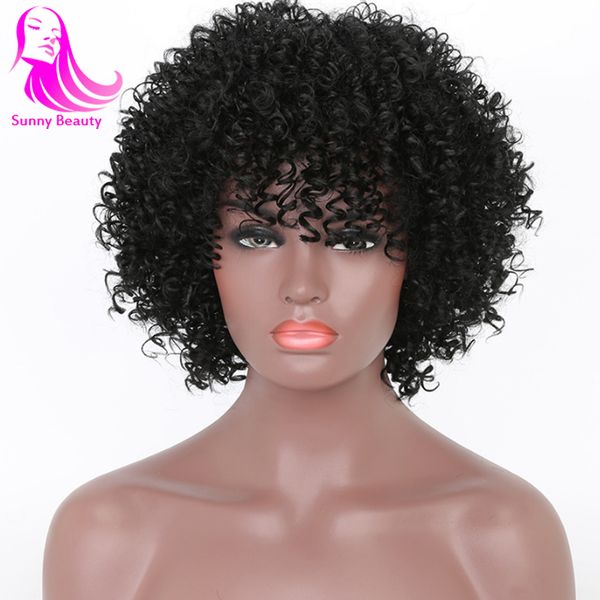 

short curly wave synthetic hairafro kinky curly wig for black women premium natural looking hort kinky hair 154g heat resistance fiber