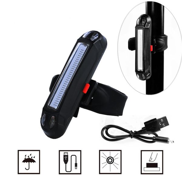 

bike light 6 modes rechargeable bicycle front rear tail light lamp led taillight cycle lights usb accessories lampara bicicleta
