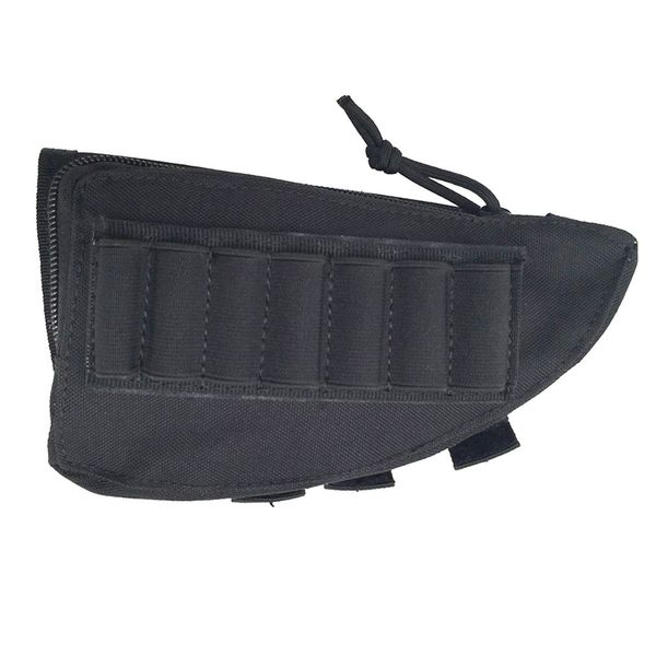 

portable adjustable tactical buttstock rifle cheek rest pouch holder ammo case rifle ammo round cartridge bag