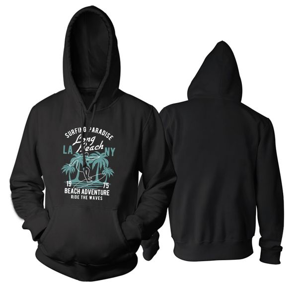 

bloodhoof beach adventure printing black cotton men new hoodie
