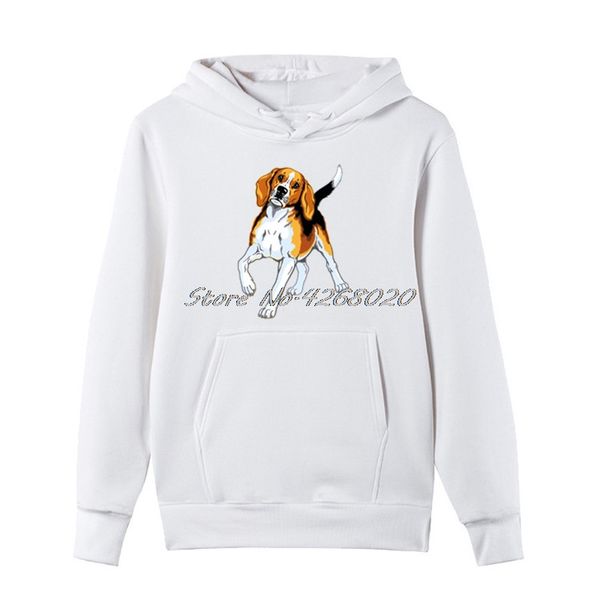 

cute beagle breed dog creative fashion print hoodie men's coon sweatshirt hip hop harajuku fitness streetwear, Black
