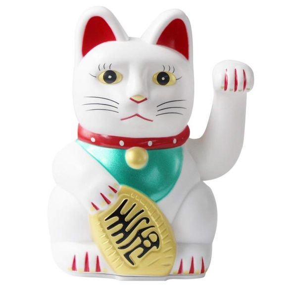 

6 quot maneki neko lucky cat waving arm by aa battery chine e feng hui ornament bu ine gift beckoning wealth fortune decor home pla tic