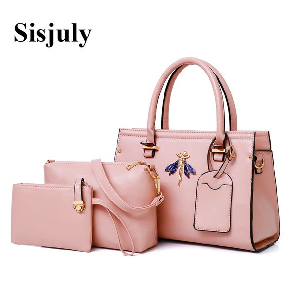 

sisjuly luxury handbags women bags designer 3pcs sets large capacity female shoulder bags leather box and purse sac a main femme d18102303