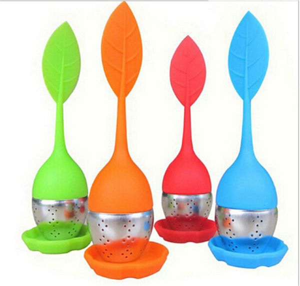 

7 color silicon tea infuser leaf infuser with food grade tea-making filter creative stainless steel tea strainers dhl ing