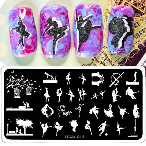 

nail stamping template rectangle nail stamp image plate angel dance clause manicure stencil art tool, White