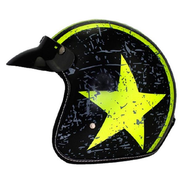 

motorcycle helmet 3/4 open face vintage casco moto jet scooter bike helmet retro casque motociclismo
