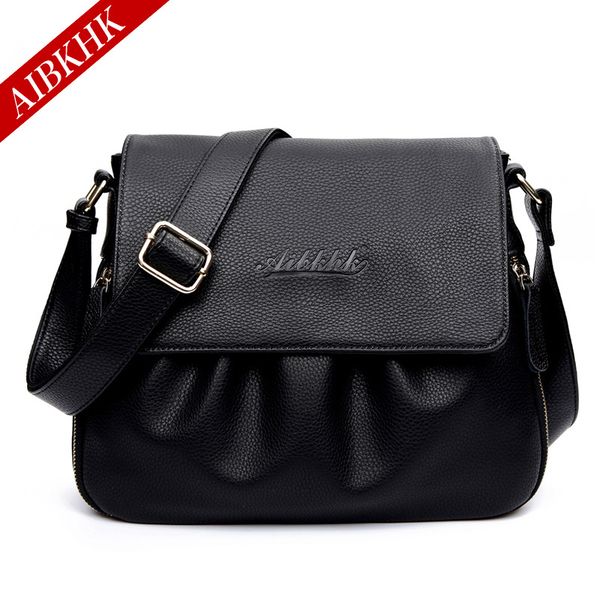 

030418 new women leather messenger bag
