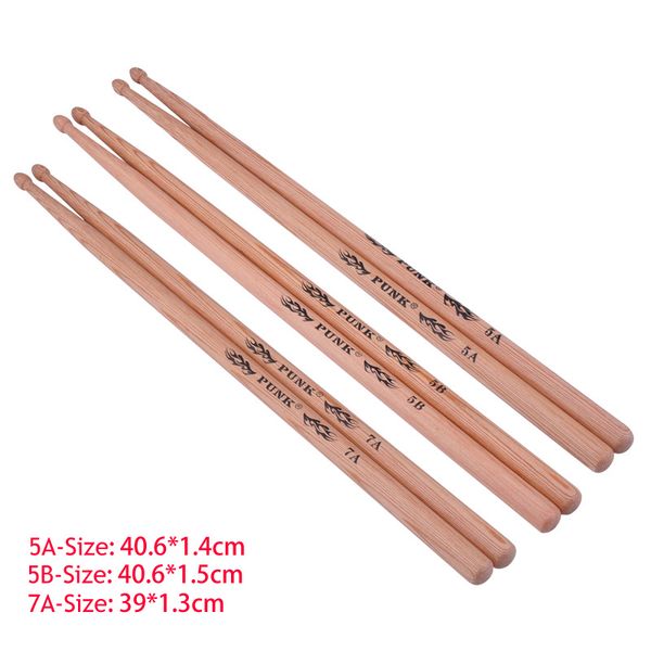 

wooden drum sticks wood tip drumsticks for hickory 5a/5b/7a