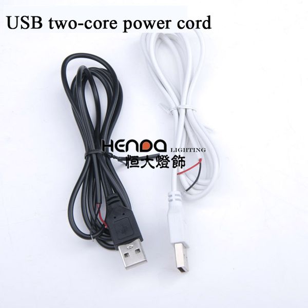 

USB 2 Core Power Cord 1.2M Power Connecting Wire Male Plug Wire Copper Core Cable