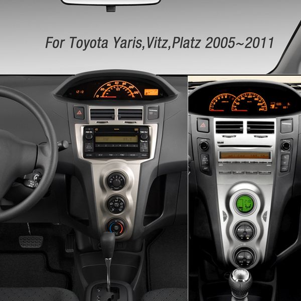 Grosshandel Auto Radio Rahmen Fur Toyota Yaris Hatchback Vitz Platz 2005 2011 Rahmen Auto Dvd Panel Dashboard Mp3 Player Fascias Von David2014620