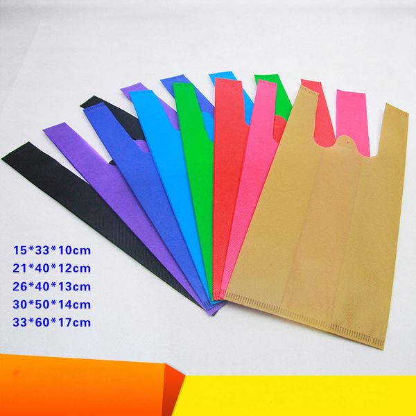 

Reu able hopping bag candy color non woven fabric bag folding hopping bag for promotion gift hoe chri ma grocery bag hop 5 ize