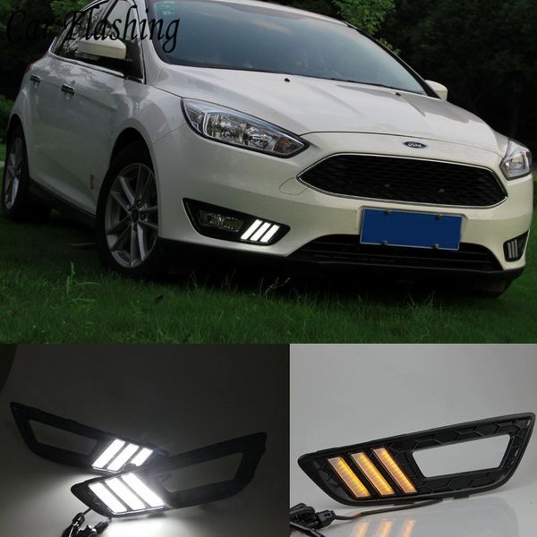 

Бесплатная доставка ! 12В 6000K Сид DRL дневного света для Форд Фокус 2015 2016 противотума