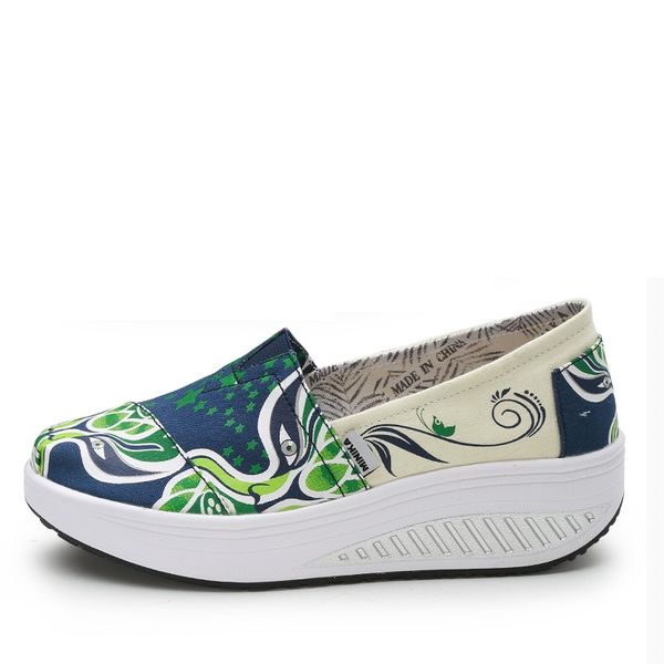 

women toning wedges platform body shaping shoes slip fitness shoes slimming swing for female shoes, Black;yellow