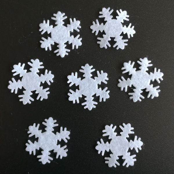 

500pcs 2.5 cm non-woven white snowflake christmas home indoor decoration merry christmas ornament