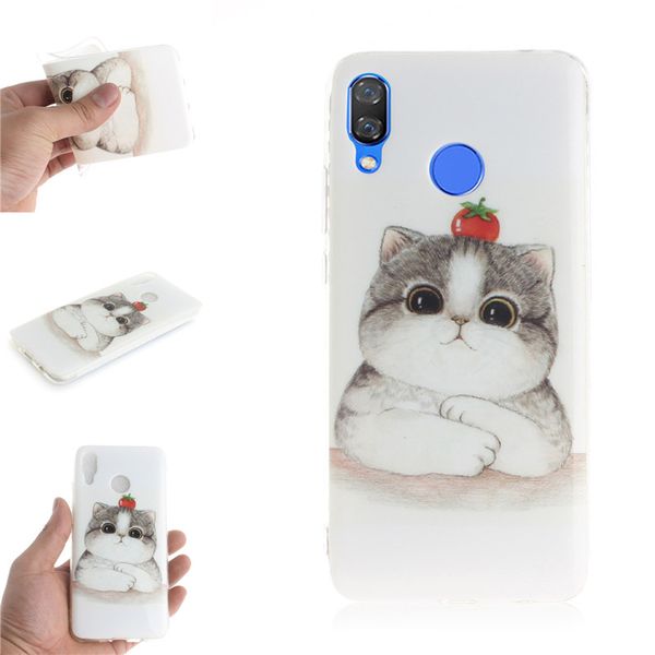 

for huawei nova 3 case cover fashion soft tpu+imd animal bear cat squirrel flower pattern mobile phone cases for huawei nova 3i
