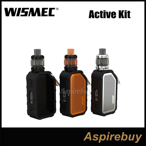 

Wismec Active Kit 80W Водонепроницаемый противоударный Active Box Mod с 4,5 мл Amor NS Plus Tank с Bluetooth Музыка Vaping на 100% подлинность