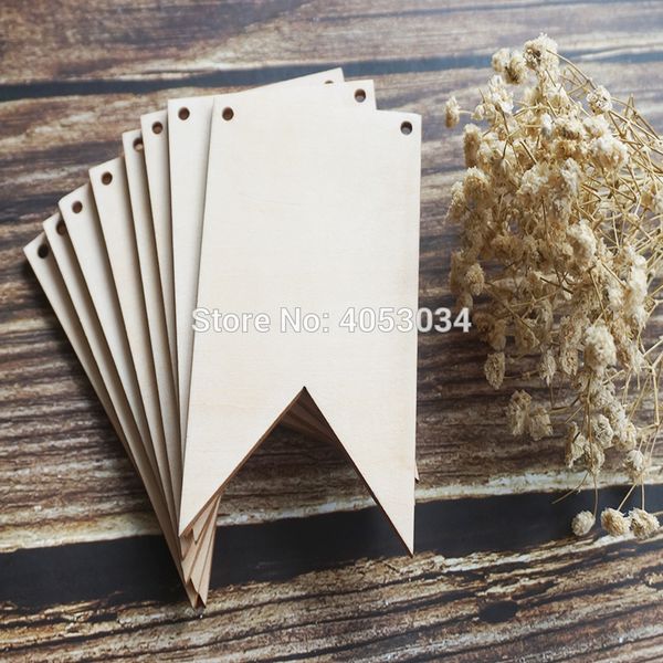 2020 Wood Flag Banner Unfinished Wooden Banner Wood Cut Outs