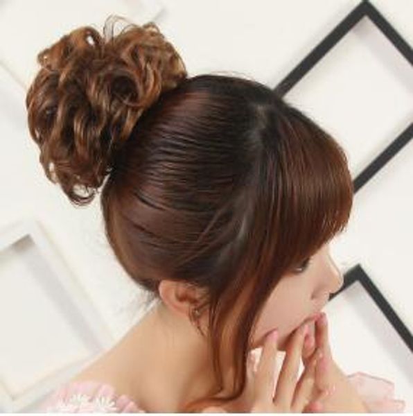 Fluffy Buckle Multi Button Simple Siput Hair Bun Maker Bud Like