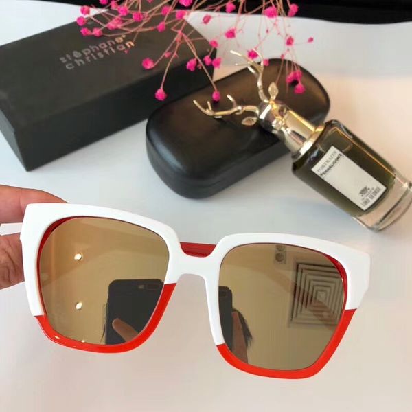 

стефан кристиан ivm белый красный солнцезащитные очки gold mirror sonnenbrille модные солнцезащитные очки летние очки на открытом воздухе но, White;black