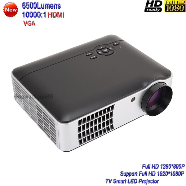 

2018 New 6500 lumens TV Smart Projector Full HD 1080P Game Home Theater Projector Large Screen LED Projector HDMI