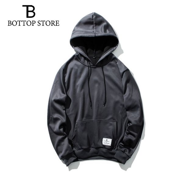 

2018 autumn fashion solid hoodie young men sweatshirt hip hop hoodies streetwear man tracksuit male oversized hooded sportsuits, Black