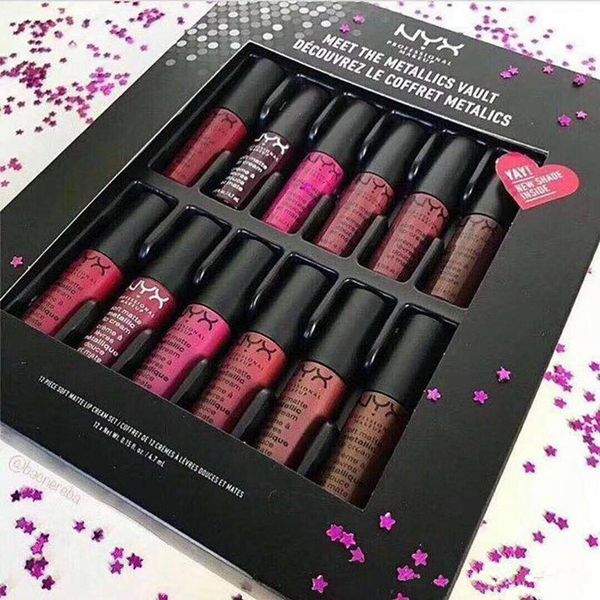 

2018 Никс мягкий матовый крем для губ 12 шт набор Губная Помада блеск для губ Матовый