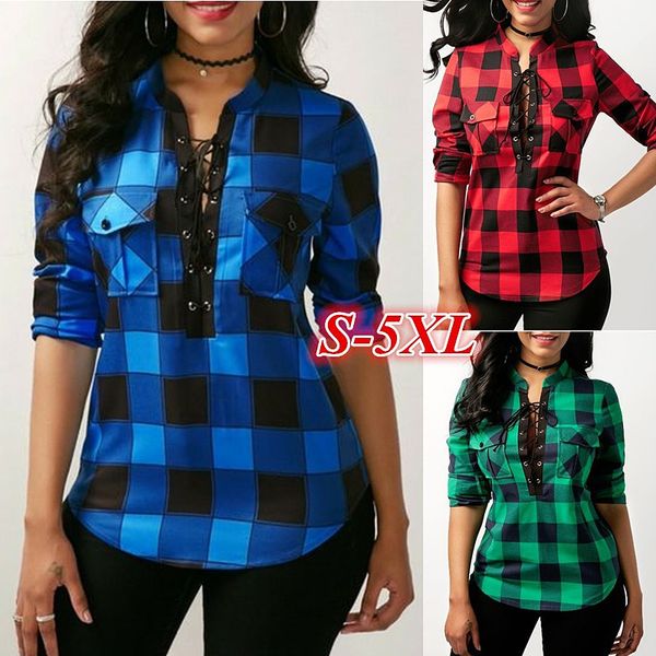 camisas de cuadros para mujer