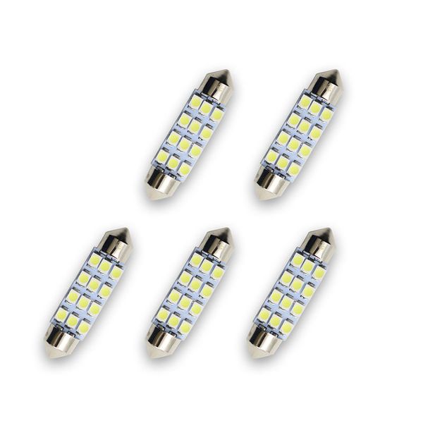 

sekinew 2pcs car dome 12 3528-smd led bulb light interior festoon lamp 40mm white great interior accessories ornaments