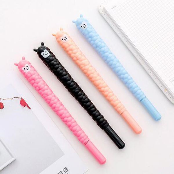 

4 pcs cute cartoon alpaca styling gelpen student neutral pen carbon water pen signature pens kawaii stationery