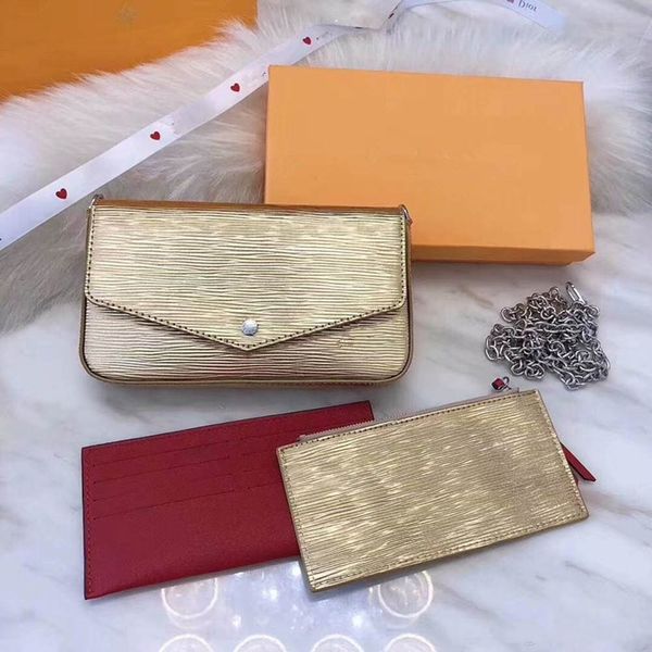 

3/шт. Набор Crossbody сумки для женщин высокое качество роскошные натуральная кожа воды рябь сумка + держатель карты + бумажник женщины сумка