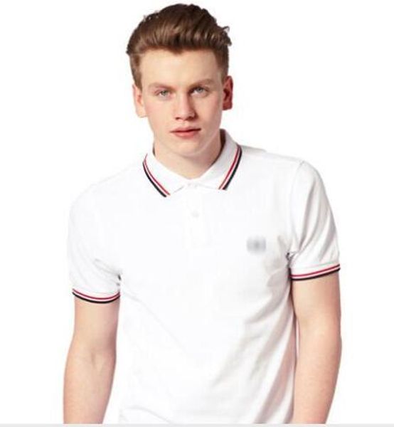 

famous business men shorts sleeve polo shirts popular cotton embroidery wheat polos custom designer made fred dress shirts, White;black