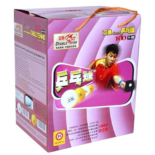 

100 pieces of double fish white 40mm training table tennis / pingpong balls