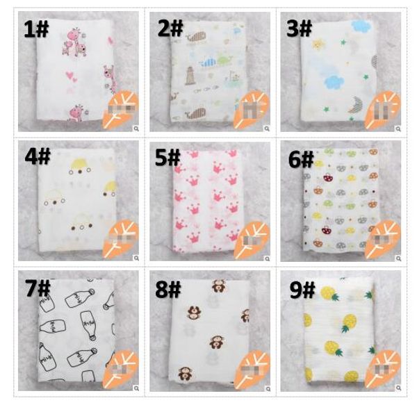 

36 styles ins baby boy girls fox flamingo blankets kids nursery bedding cartoon lemon watermelon print soft swaddling infant wrapping