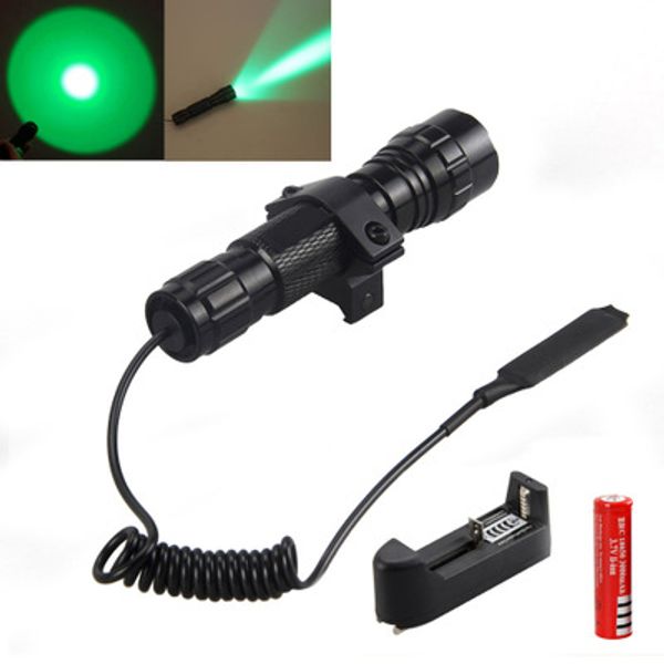 Impermeabile 501B Luce Verde LED Torcia XP-G2 R5 Coyote Hog Caccia Lampada Tattica Mini Torcia Lanterna + Pressostato A Distanza